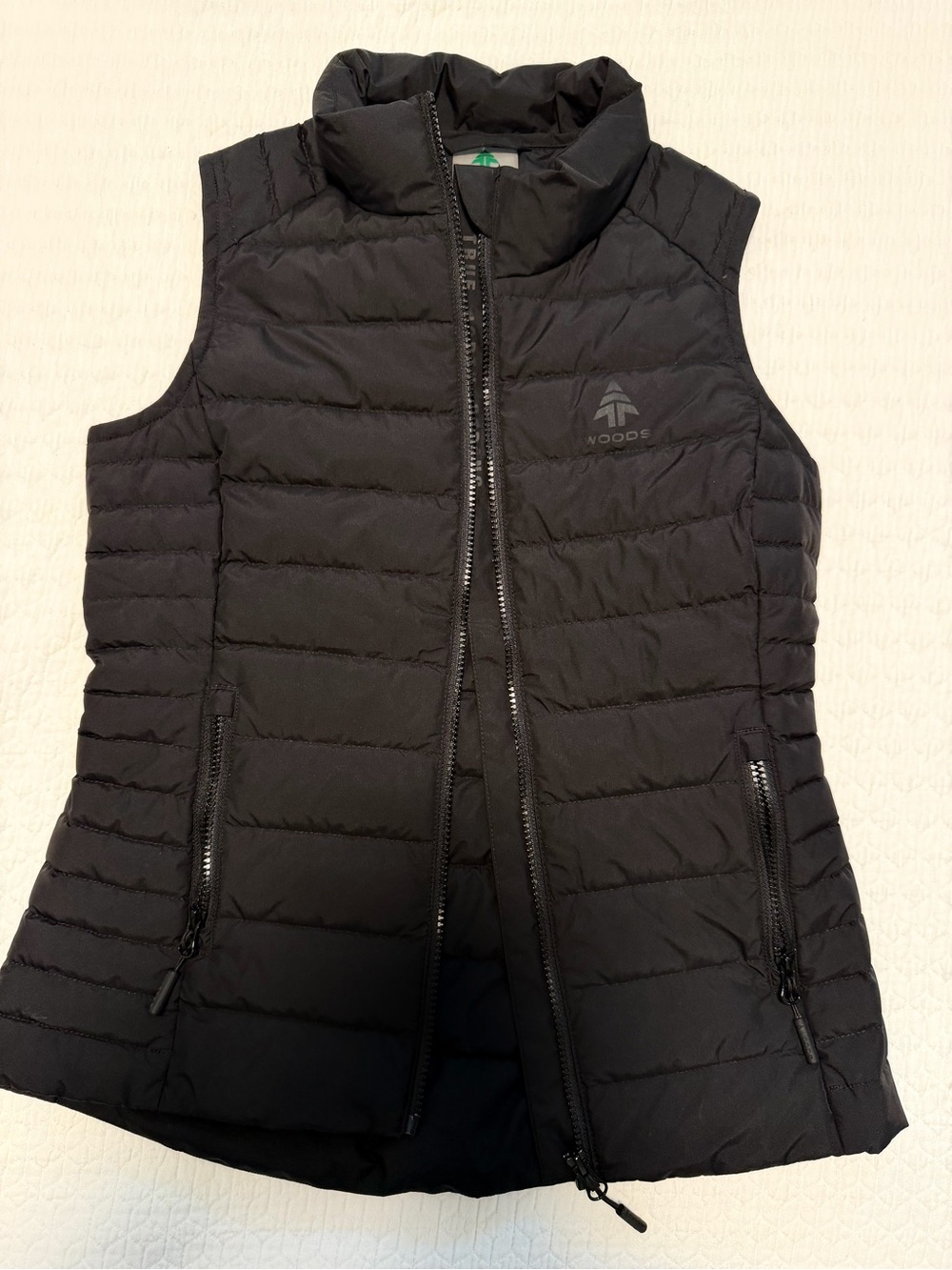 Woods Black Quilted Puffer Vest XS